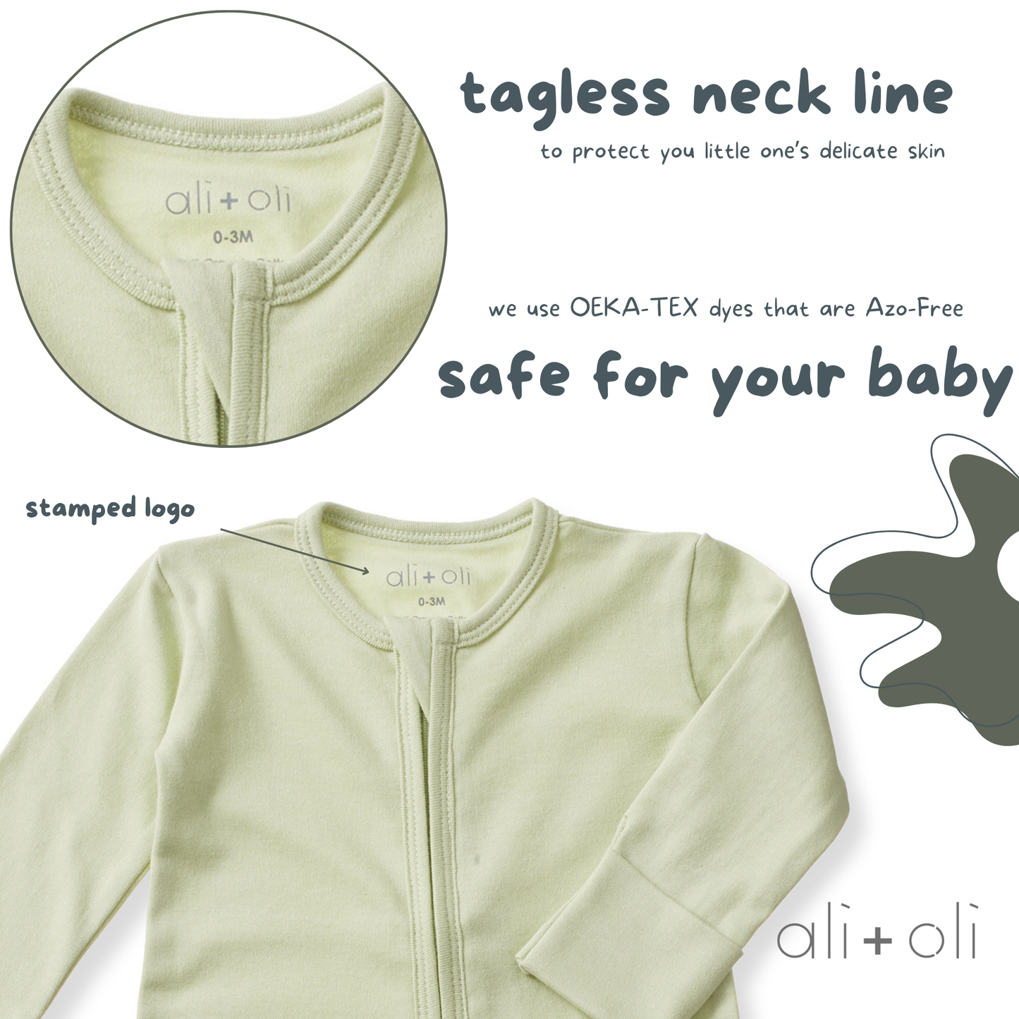 Baby Footie 2-Way Zipper – Organic Cotton Lounge Wear