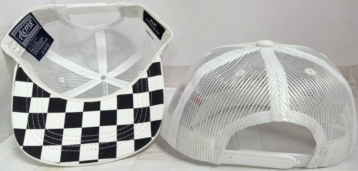 Toddler checker snapback