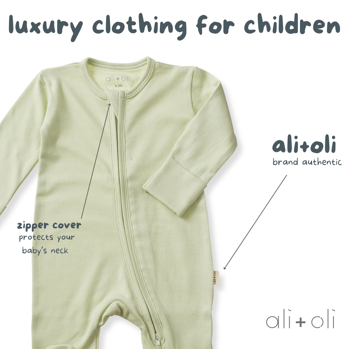 Baby Footie 2-Way Zipper – Organic Cotton Lounge Wear